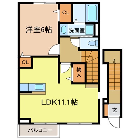 メゾン　ジャスティスBの物件間取画像